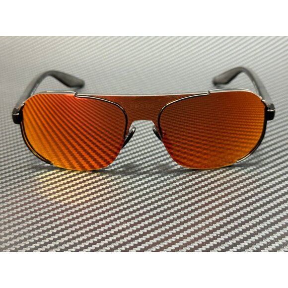 Prada Orange Mirror Men's 61mm Sunglasses New - Picture 2 of 5